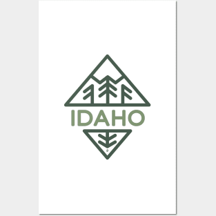 Idaho Mountains & Trees Posters and Art